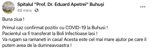 coronavirus la Buhusi ! 